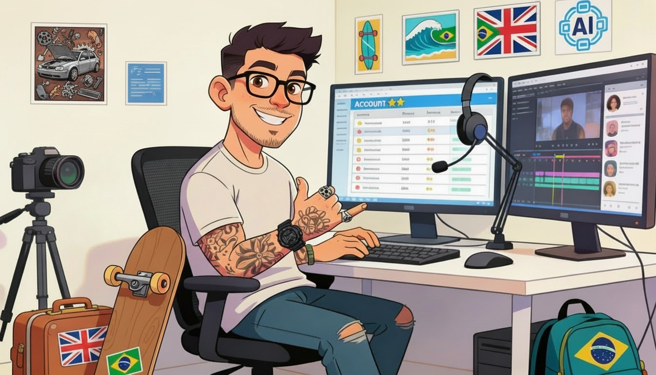 Cartoon portrait of the Costerks creator